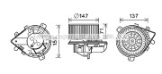 PE8379 Elektromotor vnútorného ventilátora PRASCO