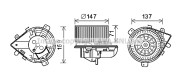 PE8380 Elektromotor vnútorného ventilátora PRASCO