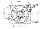 RT7550 Ventilátor chladenia motora PRASCO