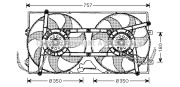 VN7504 Ventilátor chladenia motora PRASCO