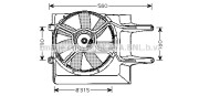 VN7509 Ventilátor chladenia motora PRASCO