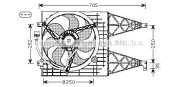 VN7513 Ventilátor chladenia motora PRASCO