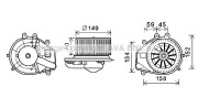 VN8352 Elektromotor vnútorného ventilátora PRASCO