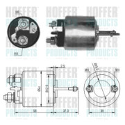 46009 Elektromagnetický spínač pre żtartér HOFFER