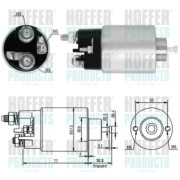 46014 Elektromagnetický spínač pre żtartér HOFFER