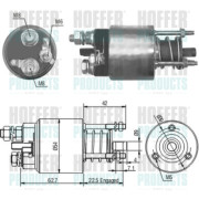 46051 Elektromagnetický spínač pre żtartér HOFFER