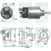 46075 Elektromagnetický spínač pre żtartér HOFFER