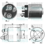 46083 Elektromagnetický spínač pre żtartér HOFFER