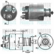 6646087 Elektromagnetický spínač pre żtartér HOFFER