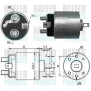 46092 Elektromagnetický spínač pre żtartér HOFFER