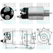 46100 Elektromagnetický spínač pre żtartér HOFFER