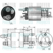 46121 Elektromagnetický spínač pre żtartér HOFFER