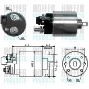 46123 Elektromagnetický spínač pre żtartér HOFFER