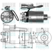 46125 Elektromagnetický spínač pre żtartér HOFFER