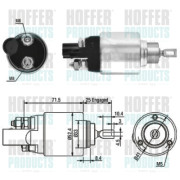 46132 Elektromagnetický spínač pre żtartér HOFFER