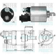 6646140 Elektromagnetický spínač pre żtartér HOFFER