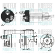 46144 Elektromagnetický spínač pre żtartér HOFFER