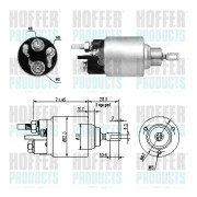 46264 Elektromagnetický spínač pre żtartér HOFFER