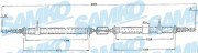 C0159B żażné lanko parkovacej brzdy SAMKO