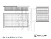 ADBP220137 Súprava vzduchových filtrov BLUE PRINT