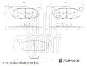 ADBP420133 Sada brzdových platničiek kotúčovej brzdy BLUE PRINT