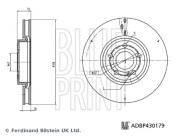 ADBP430179 Brzdový kotúč BLUE PRINT