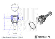 ADBP860170 Zvislý/nosný čap BLUE PRINT