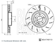 ADU1743113 Brzdový kotúč BLUE PRINT