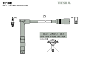 T010B Sada zapaľovacích káblov alternative TESLA