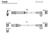 T046B Sada zapaľovacích káblov alternative TESLA