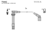 T365C Sada zapaľovacích káblov TESLA