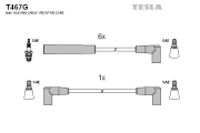 T467G Sada zapaľovacích káblov TESLA