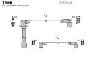 T509B Sada zapaľovacích káblov TESLA