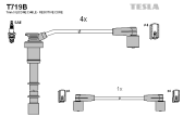 T719B Sada zapaľovacích káblov alternative TESLA