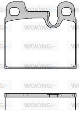 P1153.00 Sada brzdových platničiek kotúčovej brzdy WOKING