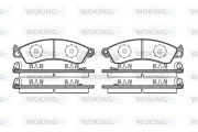 P2343.02 Sada brzdových platničiek kotúčovej brzdy WOKING