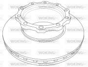 NSA1207.20 Brzdový kotúč WOKING