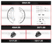 3064.00 Sada bŕzd, Bubnová brzda Precision Kit WOKING