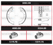 3085.00 Sada bŕzd, Bubnová brzda Precision Kit WOKING