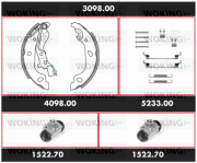 3098.00 Sada bŕzd, Bubnová brzda Precision Kit WOKING