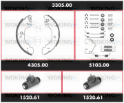 3305.00 Sada bŕzd, Bubnová brzda Precision Kit WOKING