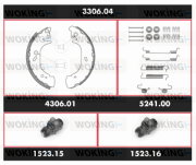 3306.04 Sada bŕzd, Bubnová brzda Precision Kit WOKING