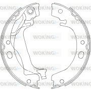 Z4753.00 Sada brzd. čeľustí parkov. brzdy WOKING