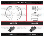 SPK 3027.02 Sada bŕzd, Bubnová brzda Super Precision Kit WOKING