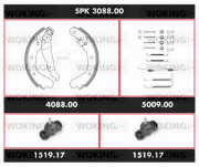 SPK 3088.00 Sada bŕzd, Bubnová brzda Super Precision Kit WOKING