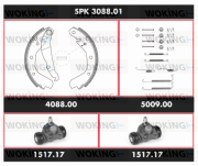 SPK 3088.01 Sada bŕzd, Bubnová brzda Super Precision Kit WOKING