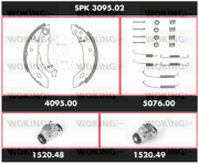 SPK 3095.02 Sada bŕzd, Bubnová brzda Super Precision Kit WOKING