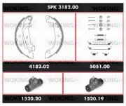 SPK 3182.00 Sada bŕzd, Bubnová brzda Super Precision Kit WOKING