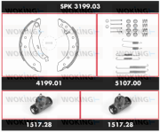 SPK 3199.03 Sada bŕzd, Bubnová brzda Super Precision Kit WOKING