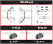 SPK 3304.01 Sada bŕzd, Bubnová brzda Super Precision Kit WOKING